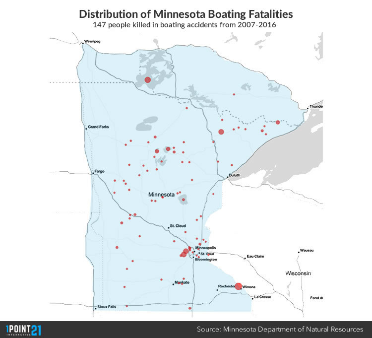 Mn Boating Fatalities Map